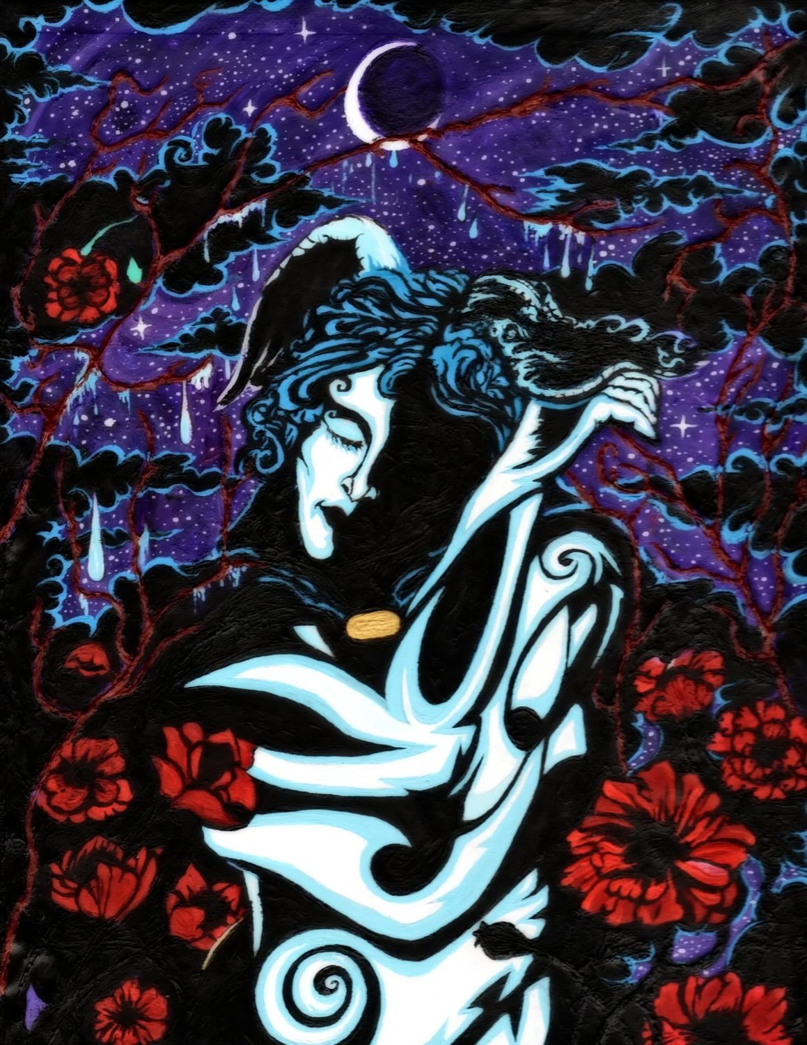 Moonlit folklore original artwork